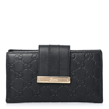 Gucci Guccissima Ladies Web Long Wallet Black 1 of 4