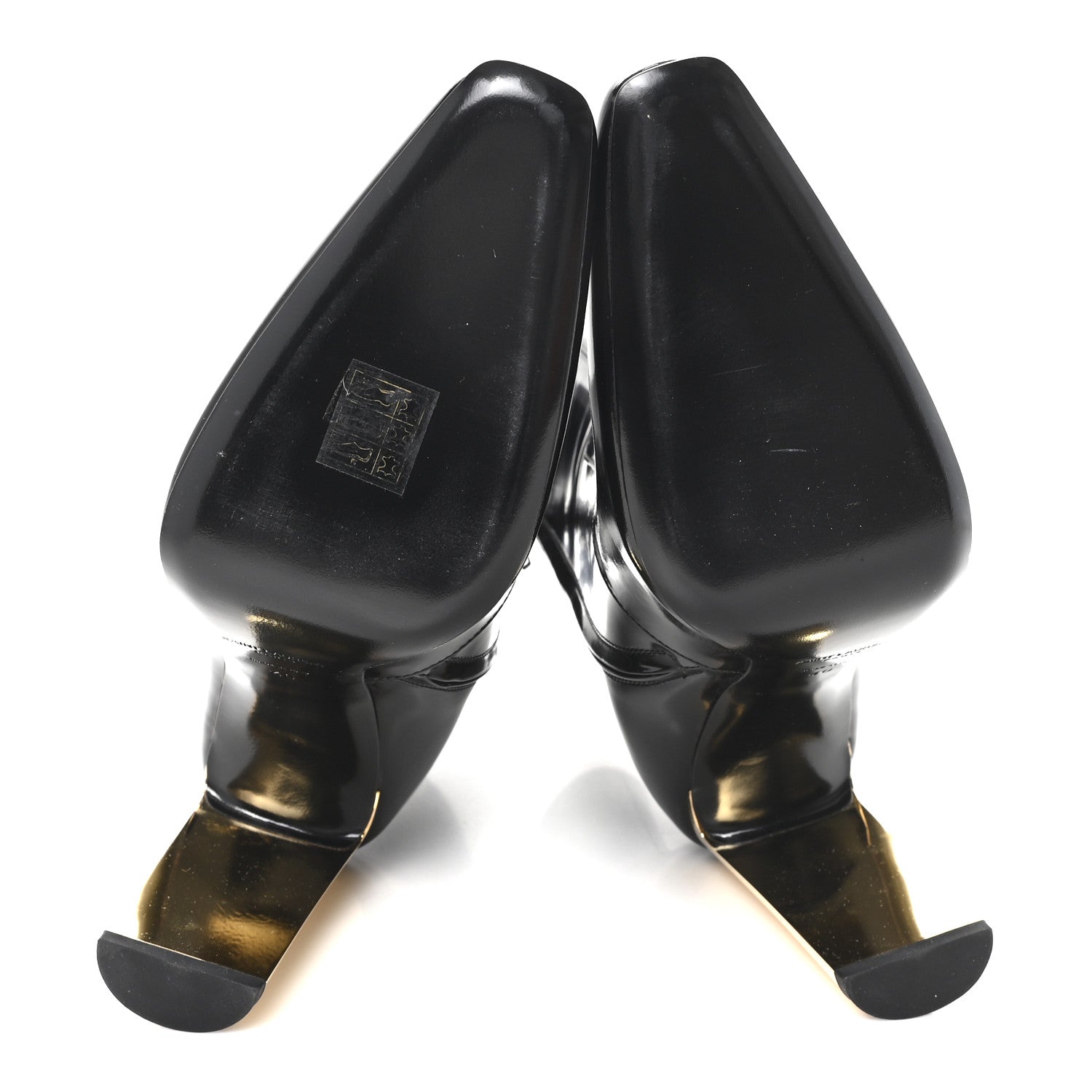 Saint Laurent Vitello Marilyn Auteuil 105 Ankle Zip Boots 40 Black 6 of 9
