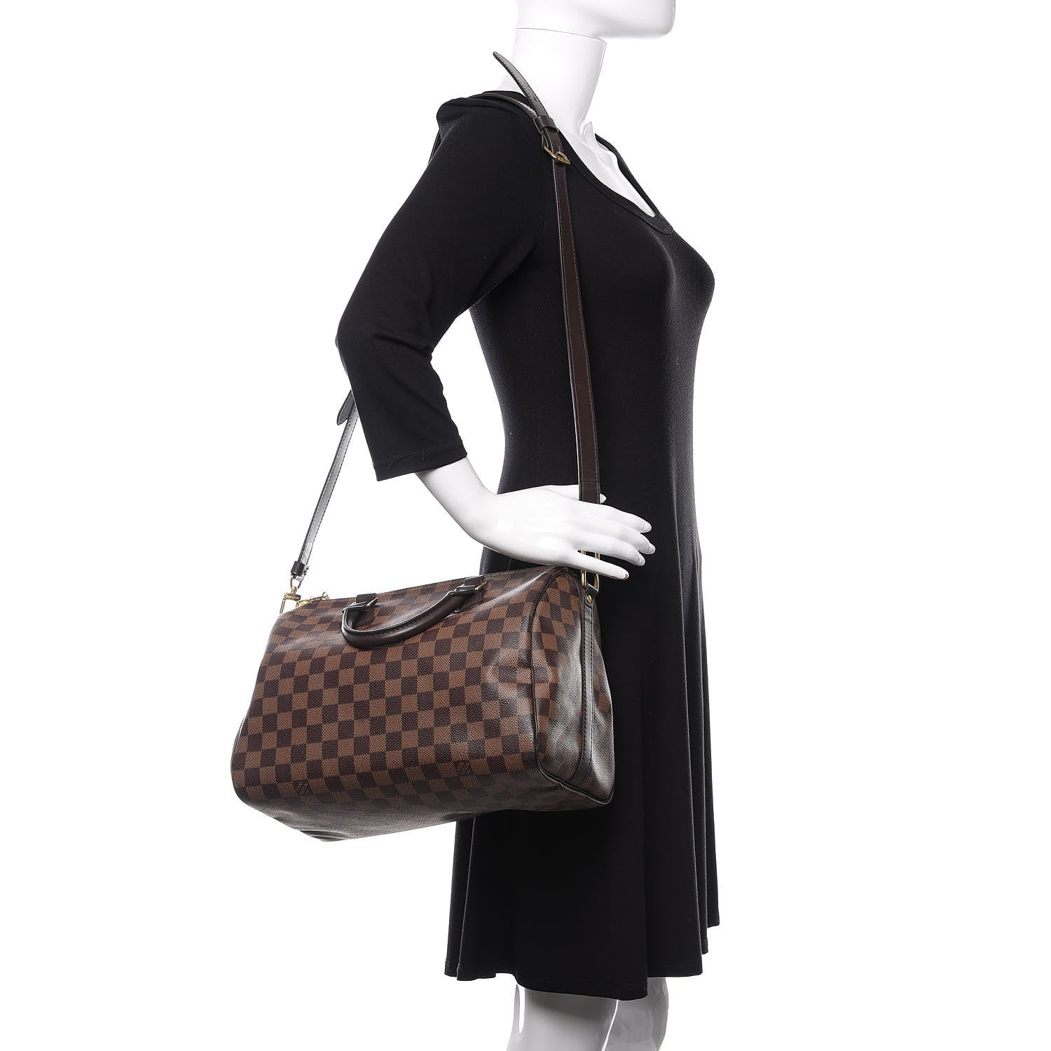 Louis Vuitton Damier Ebene Speedy Bandouliere 30 2 of 12