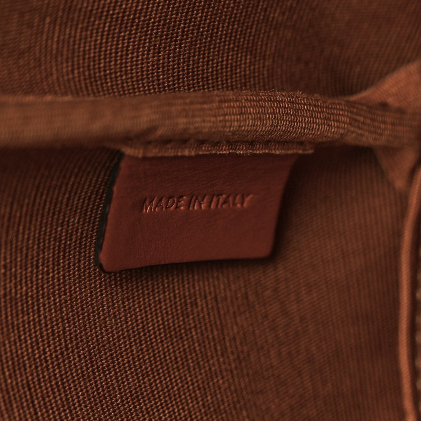 Triomphe Canvas Calfskin Small Bucket Bag Tan