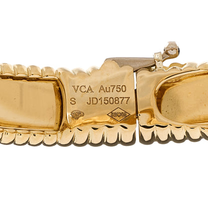 Van Cleef & Arpels 18K Yellow Gold Perlee Signature Bangle Bracelet S 4 of 5