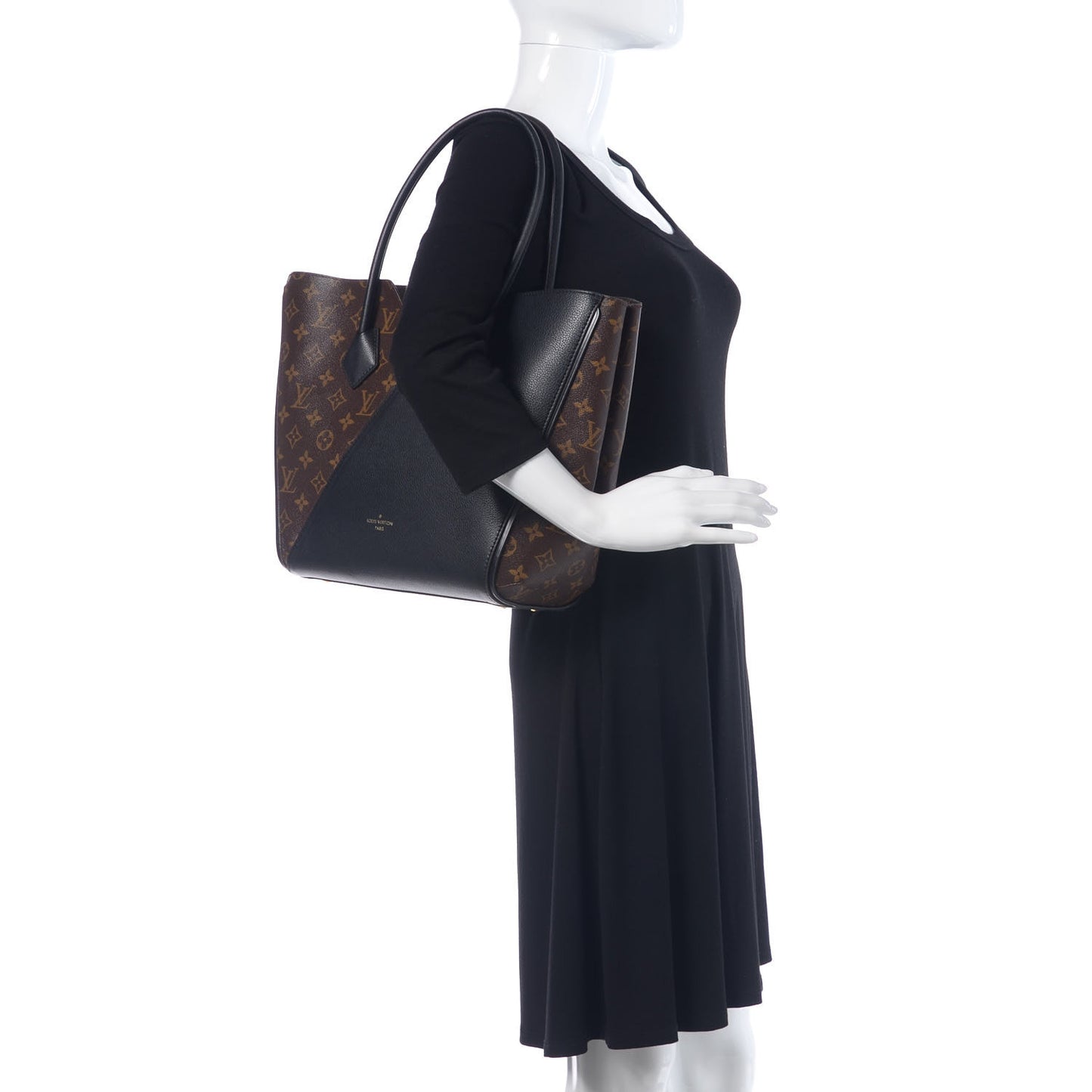 Calfskin Monogram Kimono Tote Black