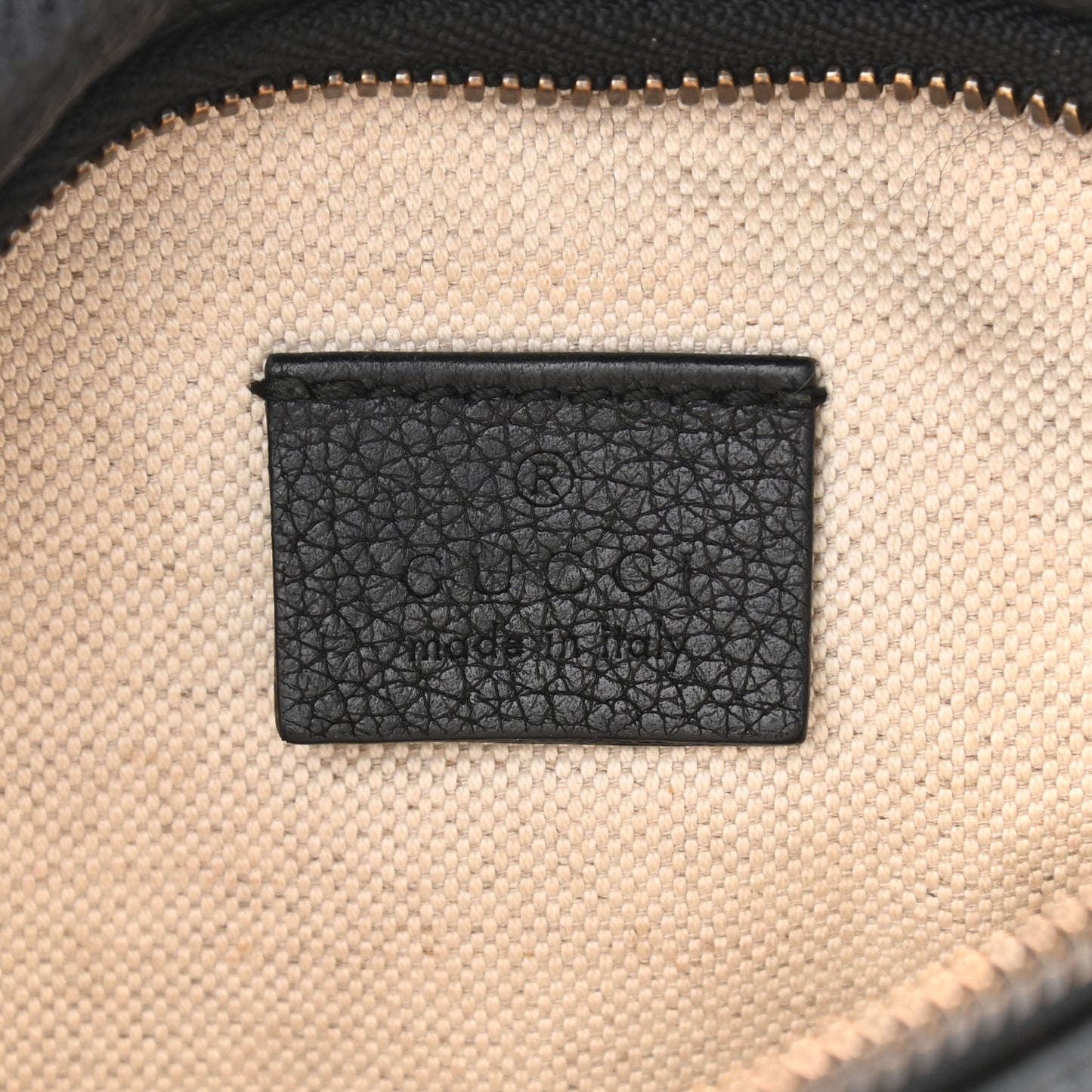 Grained Calfskin Small Logo Belt Bag Black