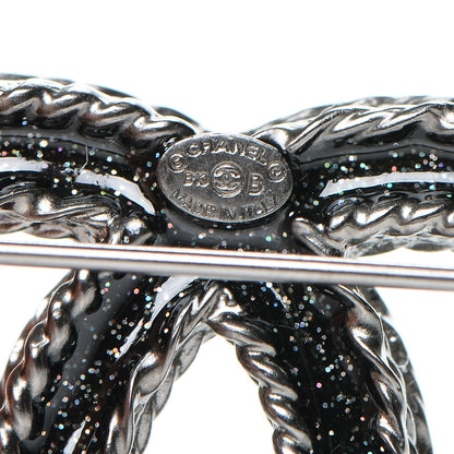 Chanel Ruthenium Crystal CC Brooch Black 4 of 4