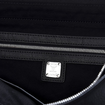 MCM Calfskin Ottomar Monogram Medium Klara Shopper Tote Black 6 of 8
