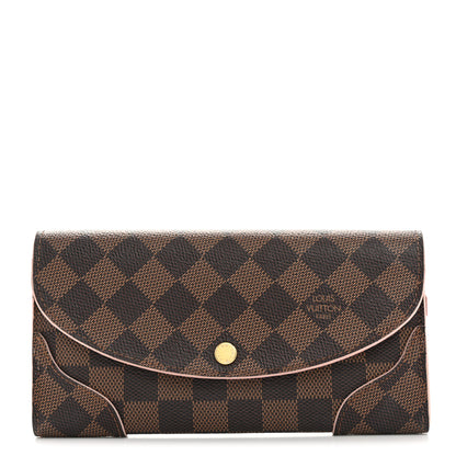 Louis Vuitton Damier Ebene Caissa Wallet Rose Ballerine 1 of 7