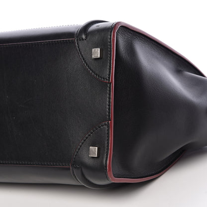 Celine Smooth Calfskin Mini Luggage Black Pink Trim 10 of 23