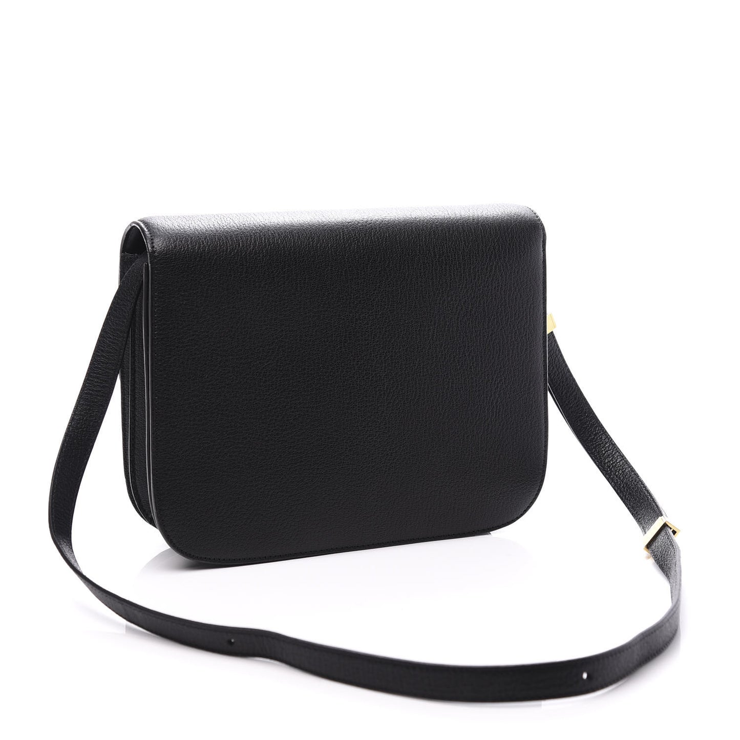 Goatskin Medium Classic Box Flap Bag Black