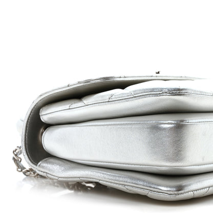Chanel Metallic Lambskin Quilted Small Trendy CC Flap Dual Handle Bag Silver Silver 9 of 11