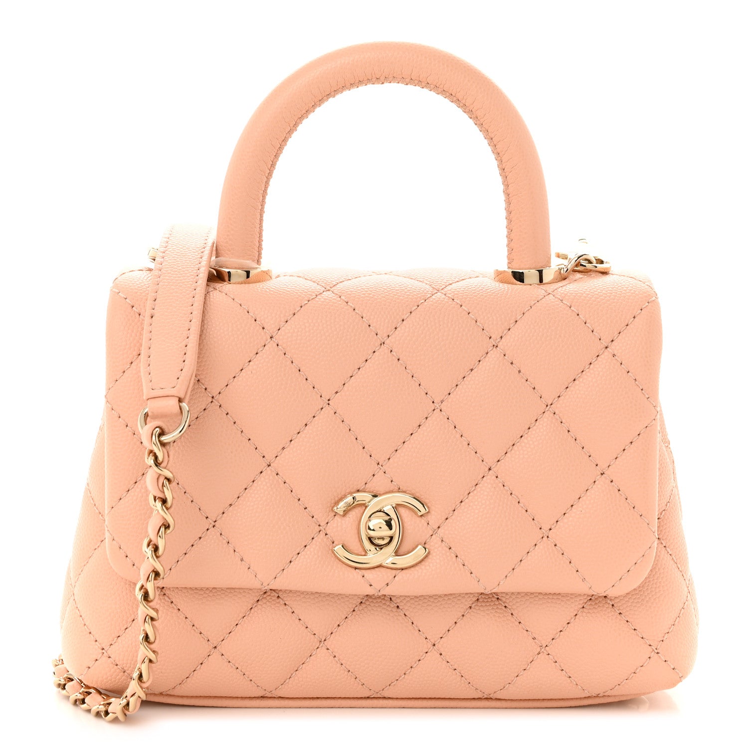 Chanel Caviar Quilted Extra Mini Coco Handle Flap Light Pink 1 of 11