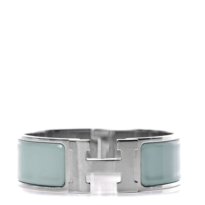 Hermes Enamel Wide Clic Clac H Bracelet GM Lagon 1 of 5