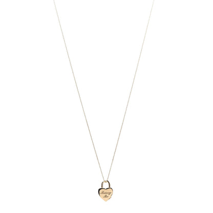Tiffany 18K Yellow Gold Marry Me Heart Lock Pendant Necklace 1 of 10