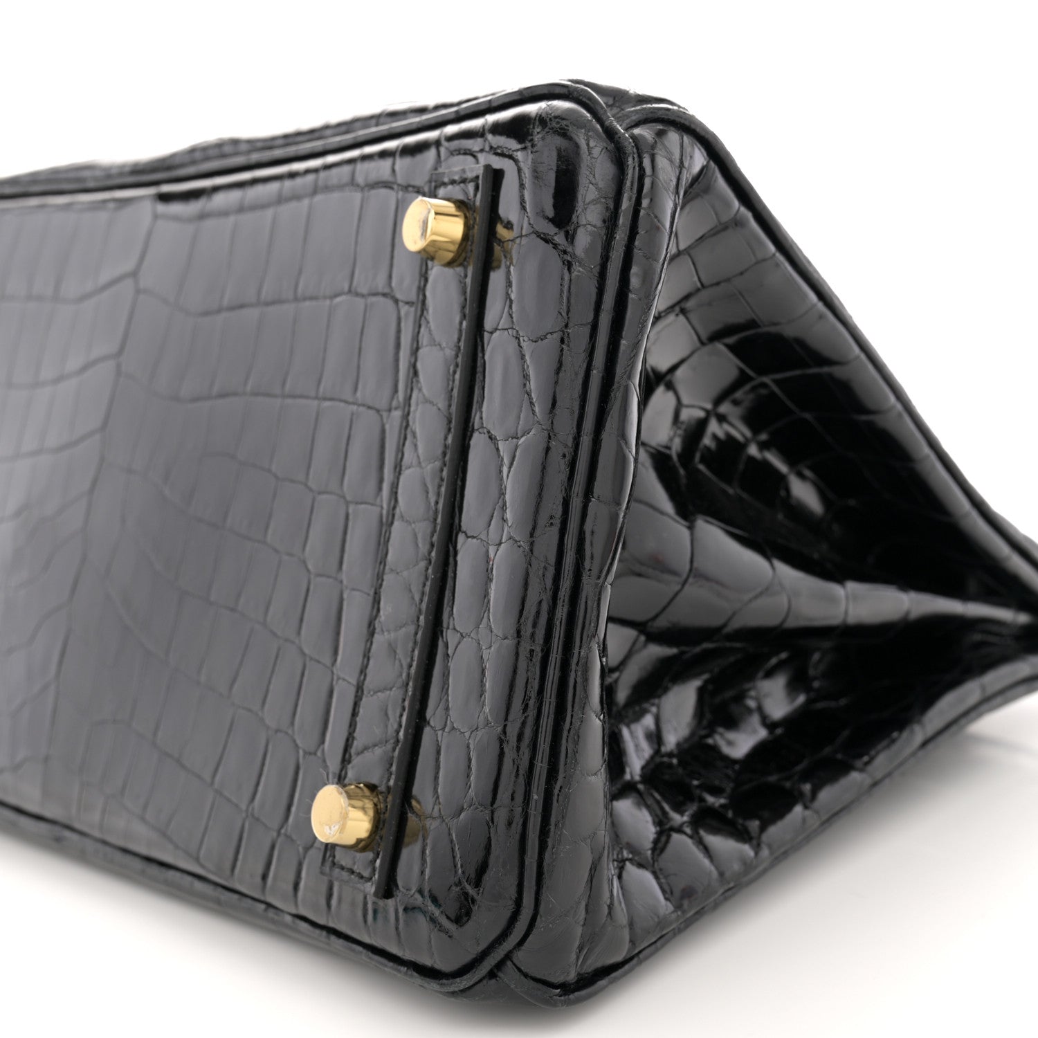 Hermes Shiny Niloticus Crocodile Birkin 30 Black 10 of 11