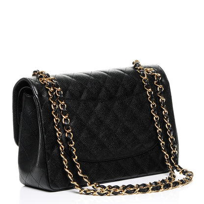 Chanel Caviar Quilted Jumbo Double Flap Black 3 of 8