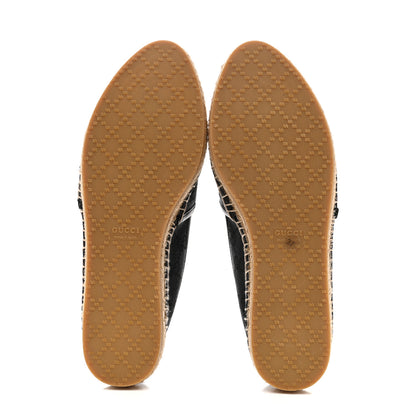 Gucci Monogram Espadrilles 37 Black 6 of 9