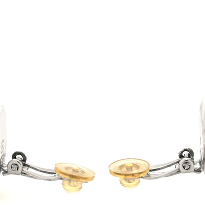 Chanel Crystal CC Clip On Earrings Silver Silver 3 of 4