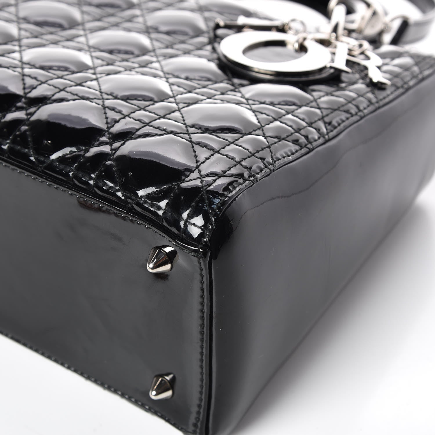 Christian Dior Patent Cannage Medium Lady Dior Black 10 of 13