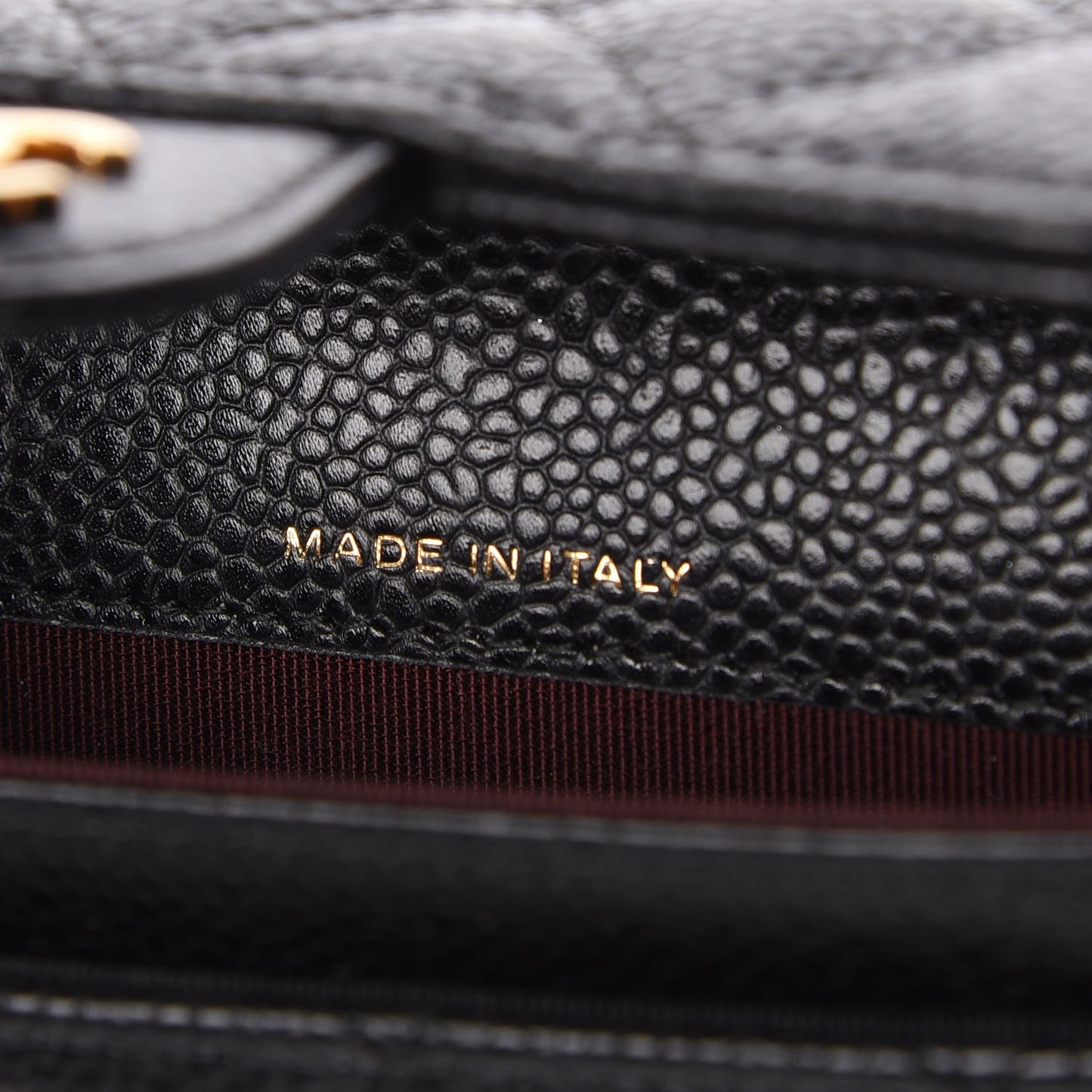 Caviar Quilted Flap Card Holder Black