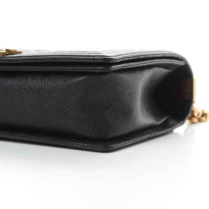 Chanel Caviar Quilted New Medium Boy Flap Black 10 of 12