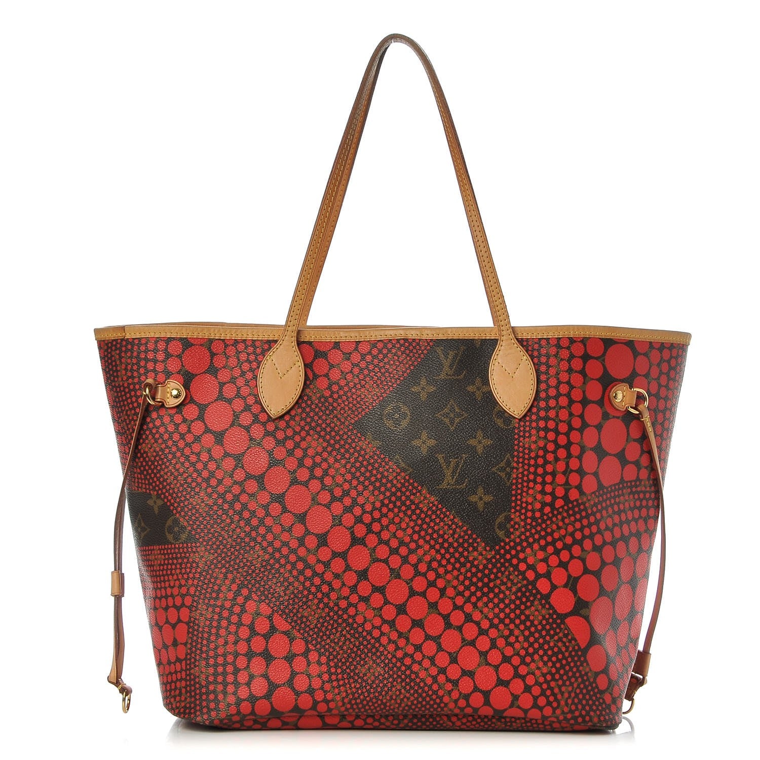 Louis Vuitton Monogram Kusama Waves Neverfull MM Red 1 of 11