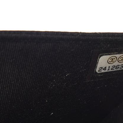 Chanel Crumpled Calfskin Quilted Wallet On Chain WOC So Black 8 of 9
