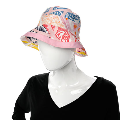 Hermes Silk Carla Patchwork Bucket Hat 57 2 of 8