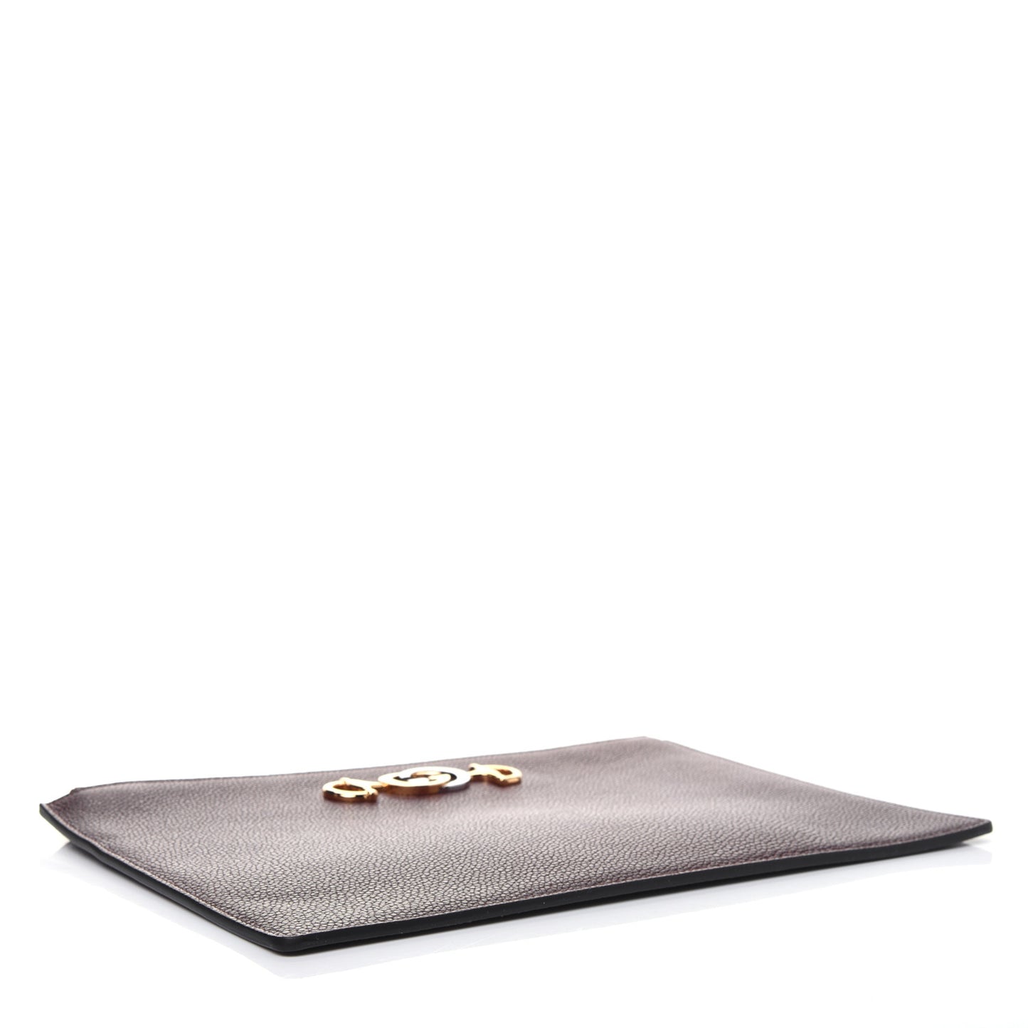 Grainy Calfskin Zumi Zip Pouch Vintage Bordeaux