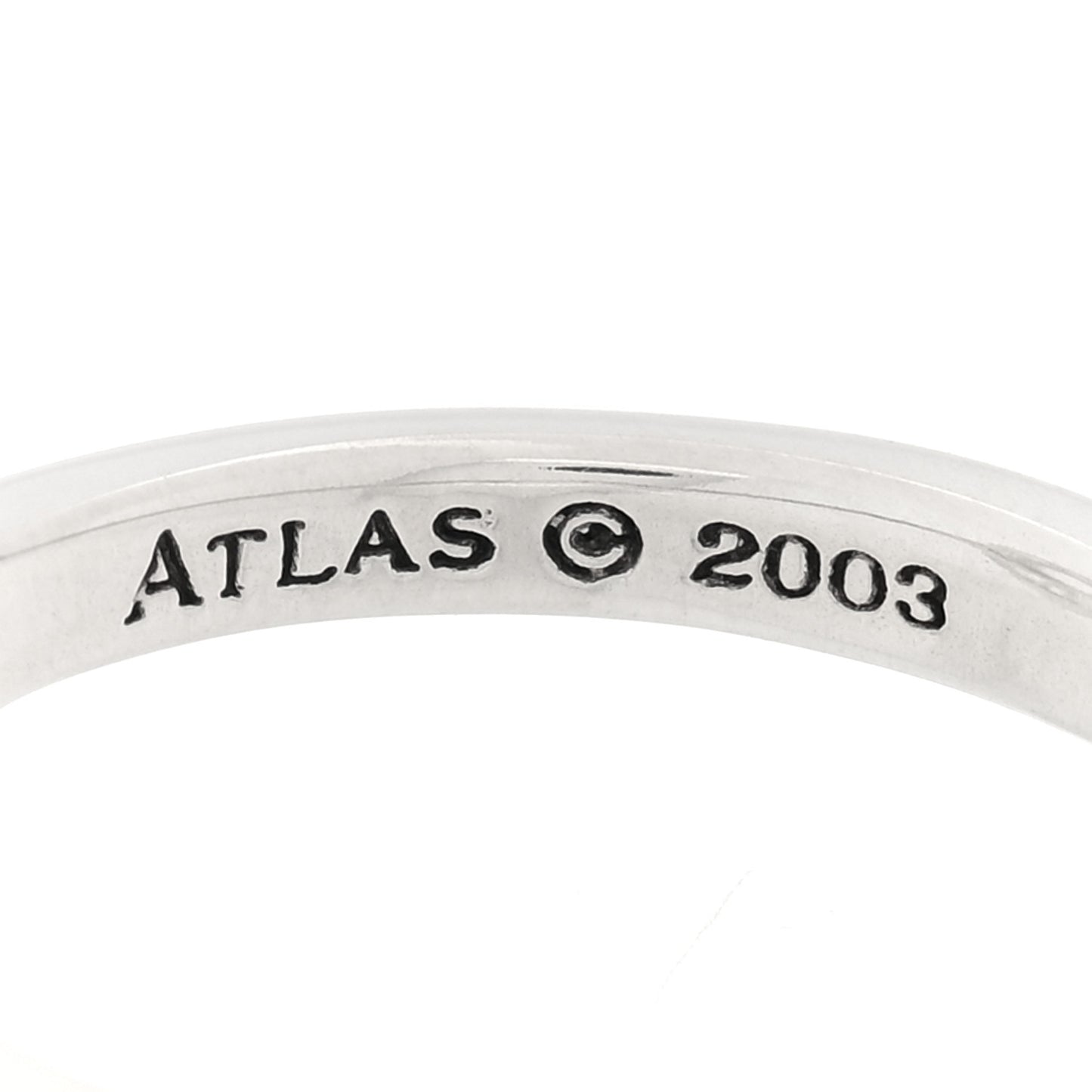 Sterling Silver Atlas Round Medallion Ring 53 6.5