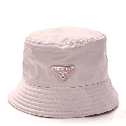 Prada Re-Nylon Metal Triangle Logo Womens Bucket Hat S Alabastro 3 of 6
