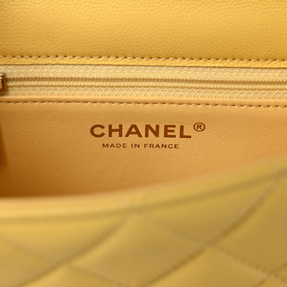 Chanel Caviar Quilted Mini Sweet Classic Flap Yellow 6 of 11