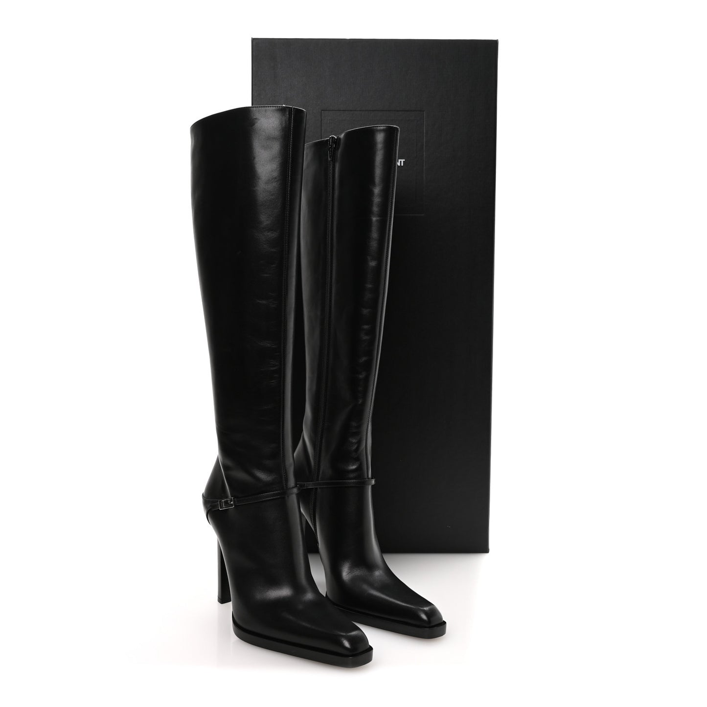 Calfskin Nina 110 Knee High Boots 37 Black