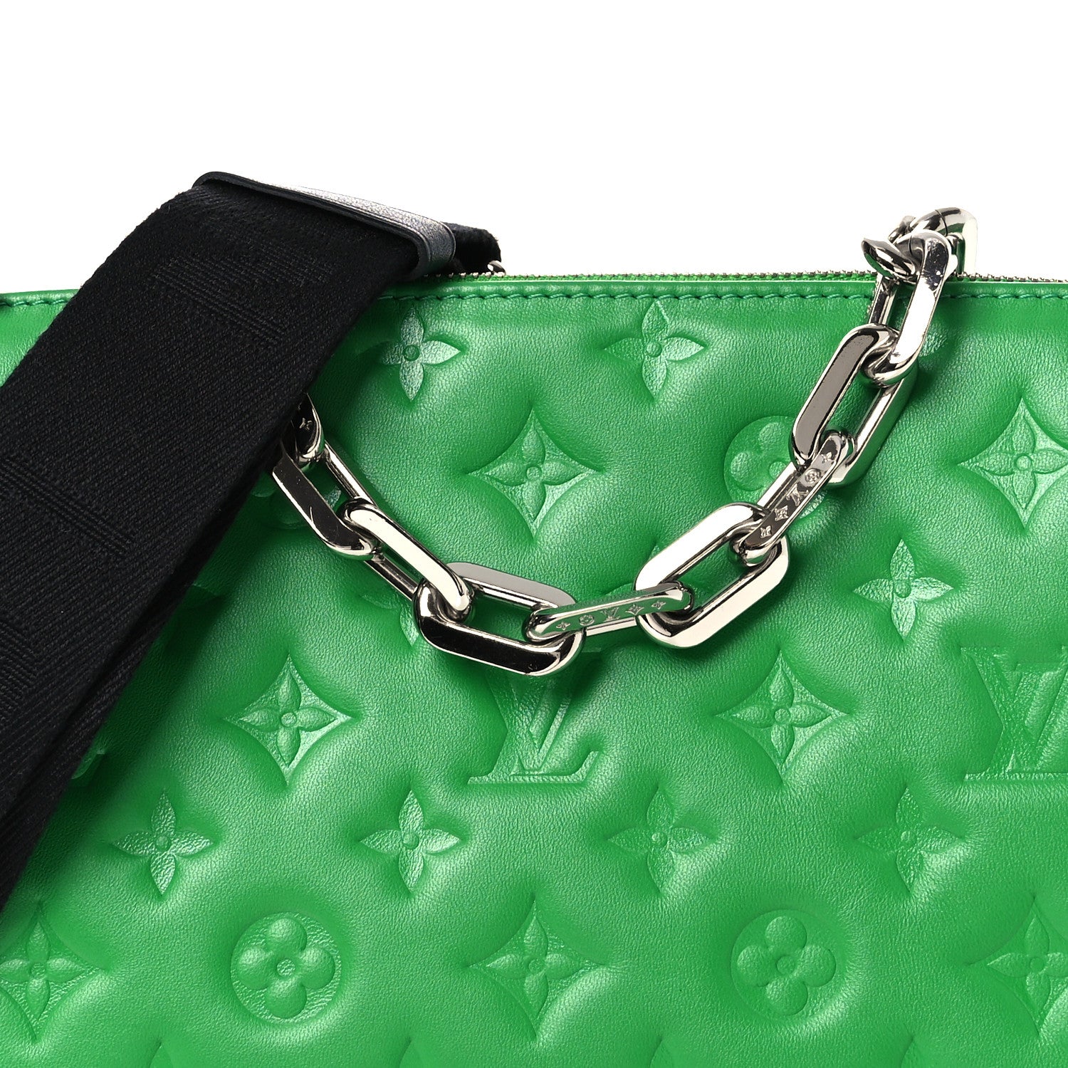 Louis Vuitton Lambskin Embossed Monogram Coussin PM LV Motion