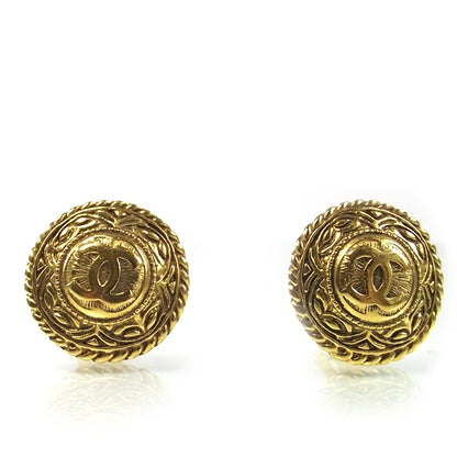 Chanel CC Clip On Earrings Gold 1 of 4