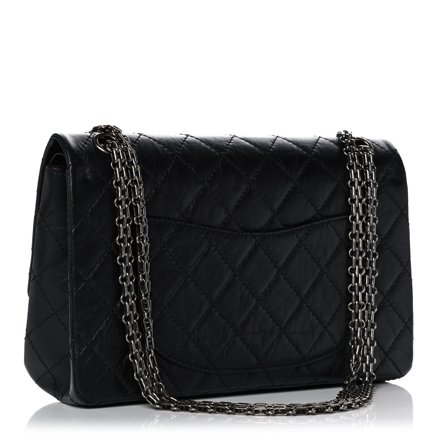 Aged Calfskin Quilted 2.55 Reissue 226 Flap Black