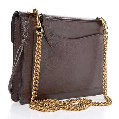 Gucci Grained Calfskin Web Animalier Shoulder Bag Brown 3 of 7