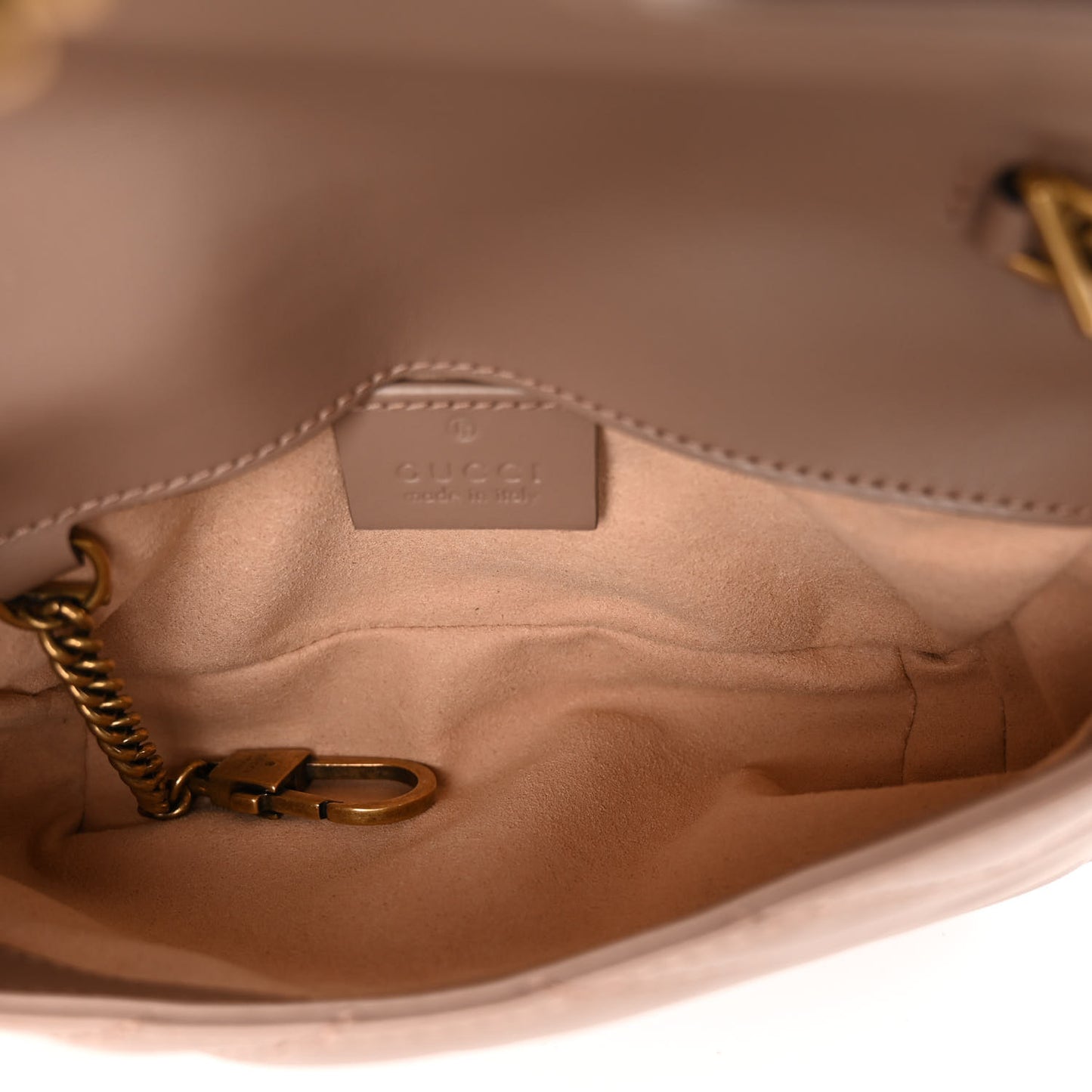 Calfskin Matelasse Super Mini GG Marmont Shoulder Bag Porcelain Rose