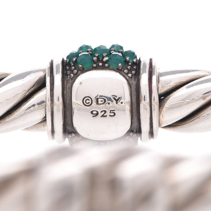 David Yurman Sterling Silver Green Onyx Cable Berries Center Station Bracelet 5 of 6