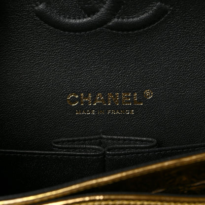 Chanel Metallic Calfskin Crocodile Embossed Cocodile Small Double Flap Gold 5 of 8