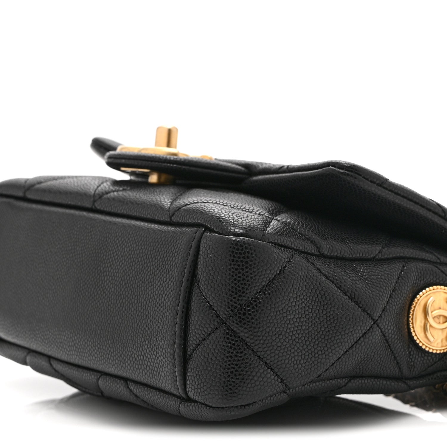 Chanel Caviar Quilted Mini Twist Your Buttons Flap Black 10 of 10