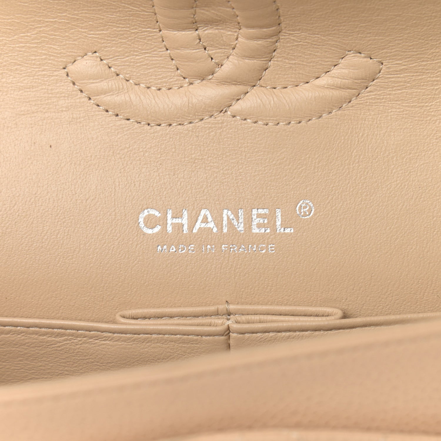 Chanel Caviar Quilted Medium Double Flap Beige 6 of 12
