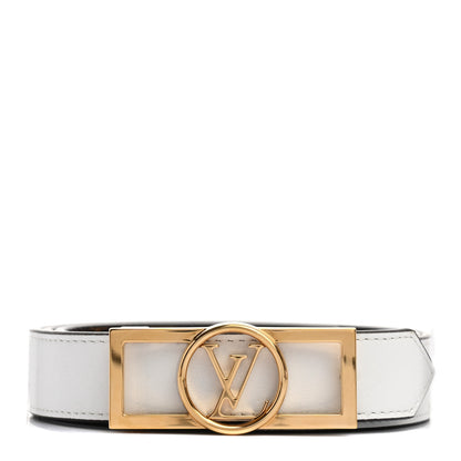 Louis Vuitton Monogram Dauphine 25mm Reversible Belt 85 34 Cream 4 of 7