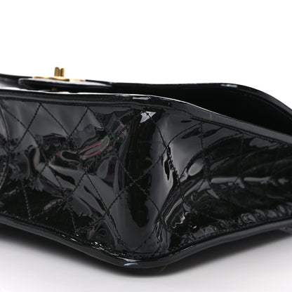 Chanel Patent Quilted Large School Memory Top Handle Flap Black 8 of 10