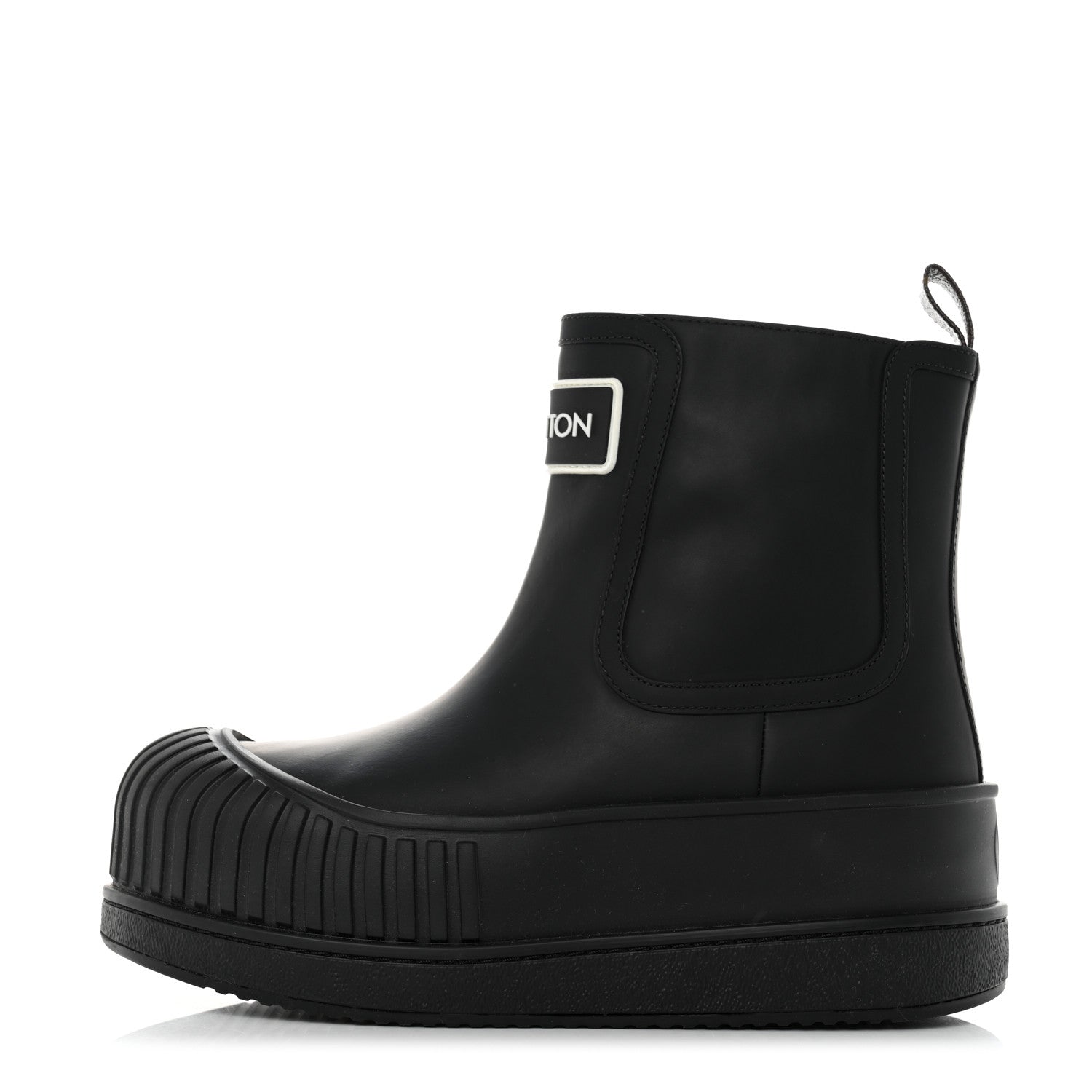 Louis Vuitton Calfskin Polar Flat Ankle Boots 37 Black 1 of 8
