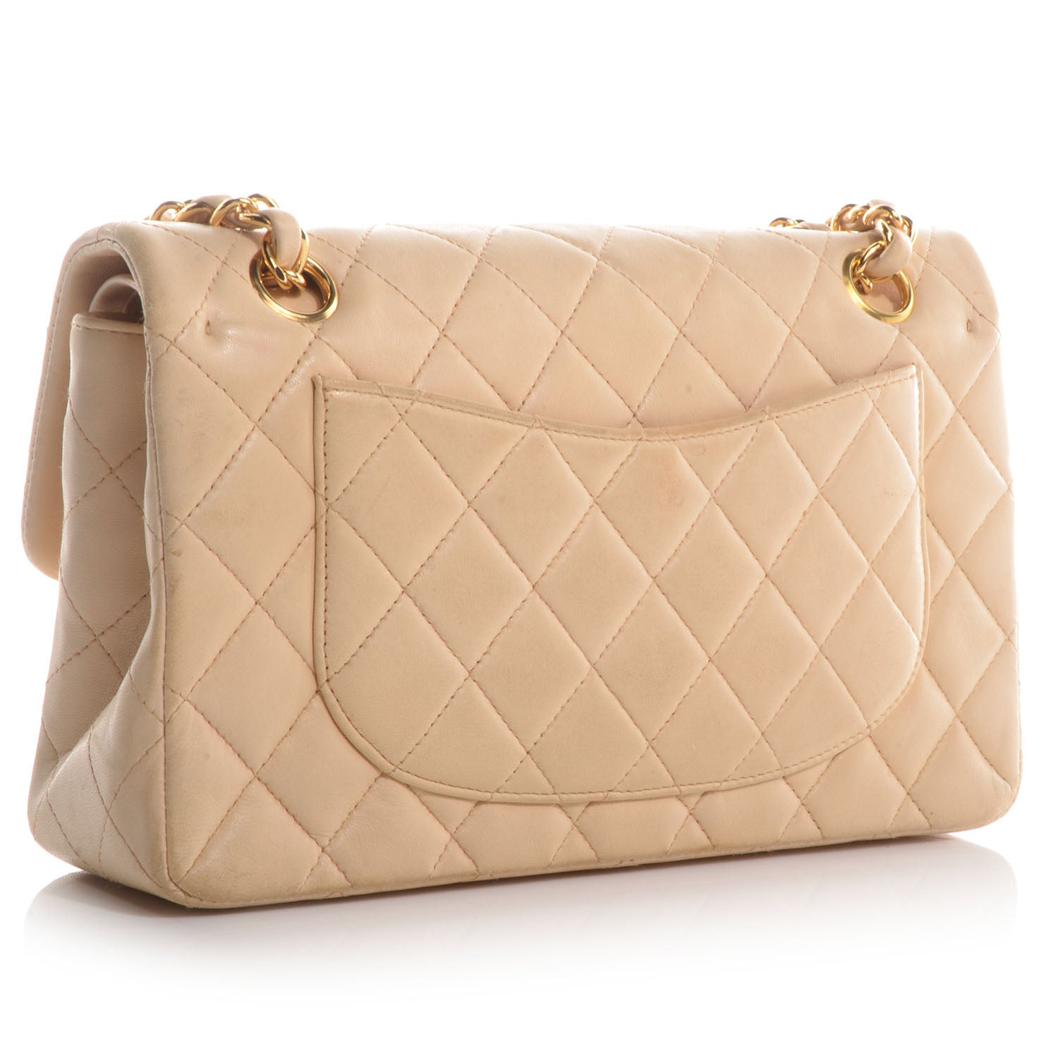 Chanel Lambskin Quilted Small Double Flap Beige 3 of 9
