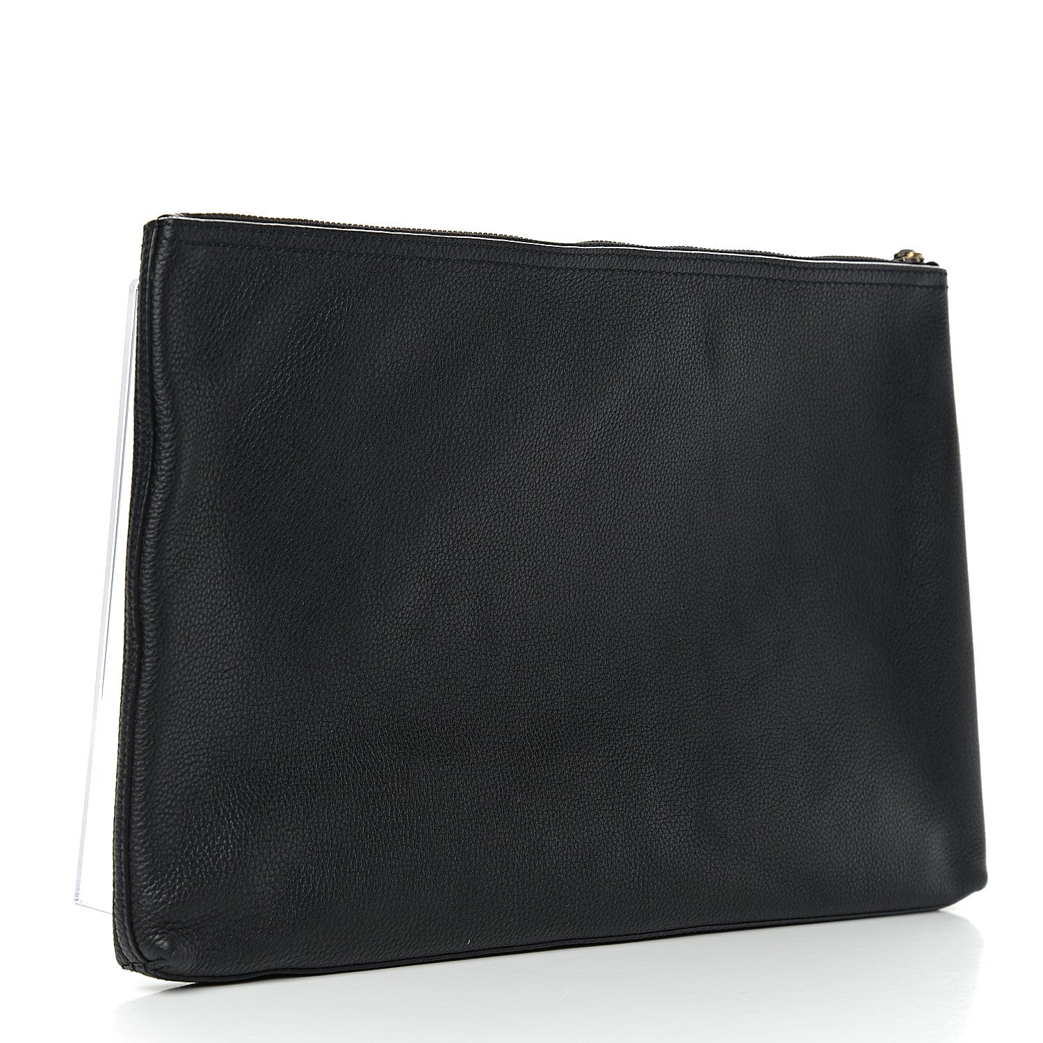 Gucci Pebbled Calfskin Large Logo Portfolio Clutch Black 2 of 8