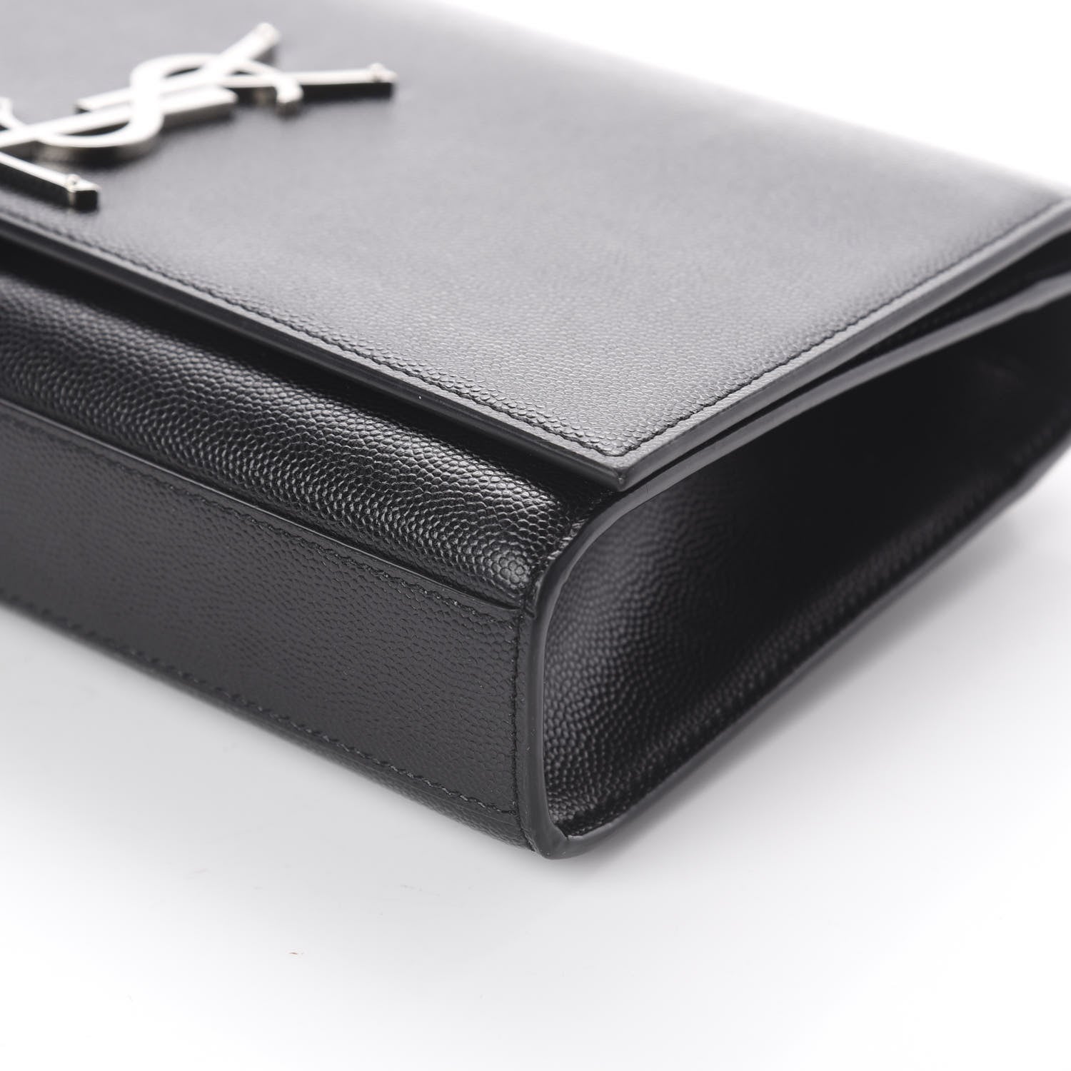 Saint Laurent Grain De Poudre Medium Classic Monogram Kate Satchel Black 6 of 7