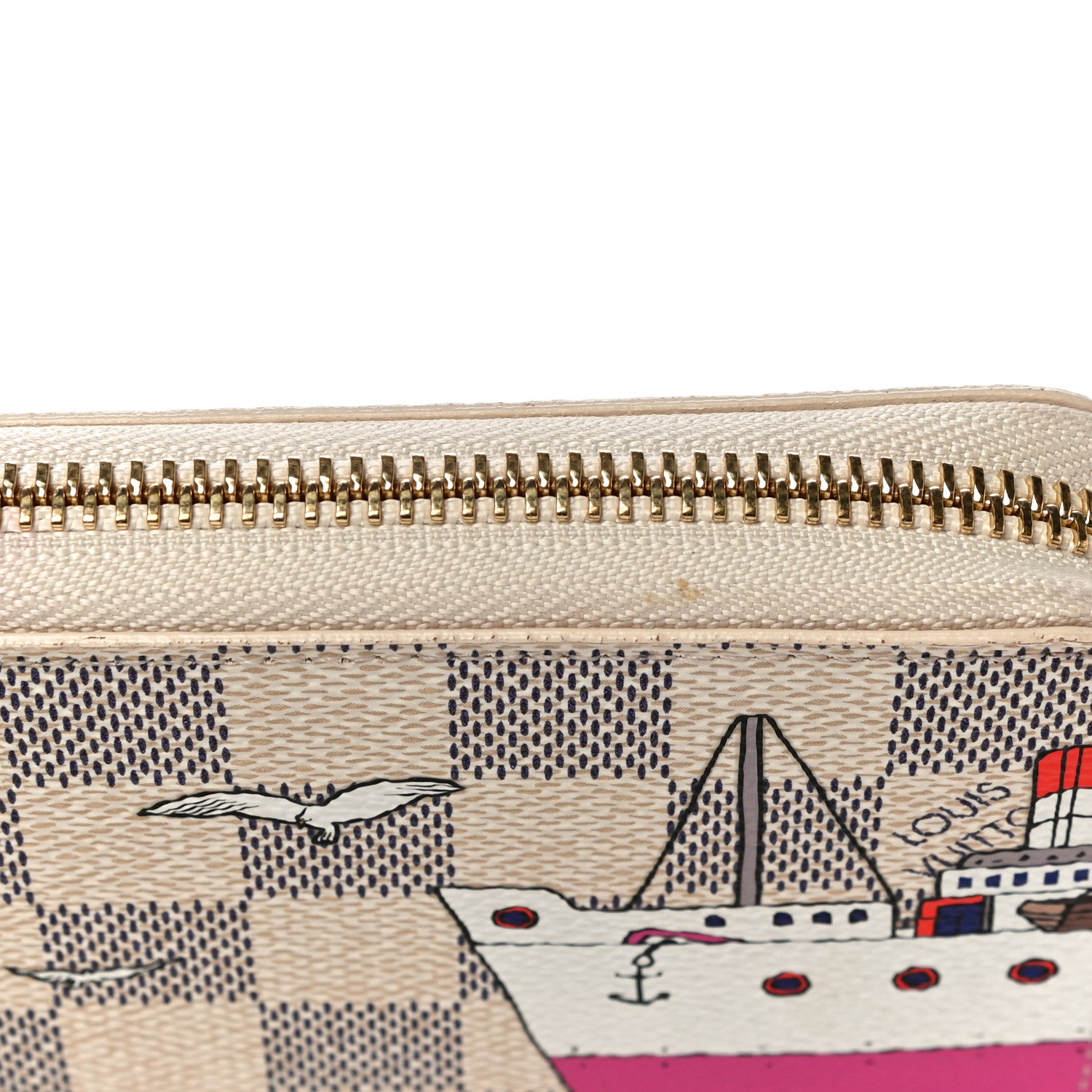 Louis Vuitton Damier Azur 2016 Christmas Animation Zippy Wallet Rose Ballerine 13 of 13