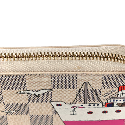 Louis Vuitton Damier Azur 2016 Christmas Animation Zippy Wallet Rose Ballerine 13 of 13