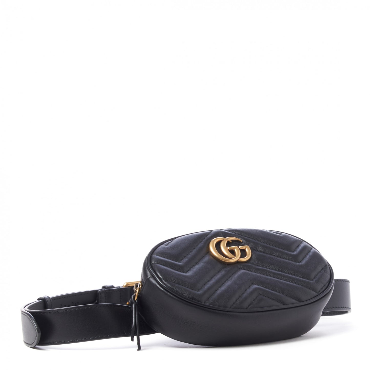 Calfskin Matelasse GG Marmont Belt Bag 85 34 Black