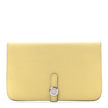 Hermes Togo Dogon Duo Wallet Jaune Poussin 1 of 9